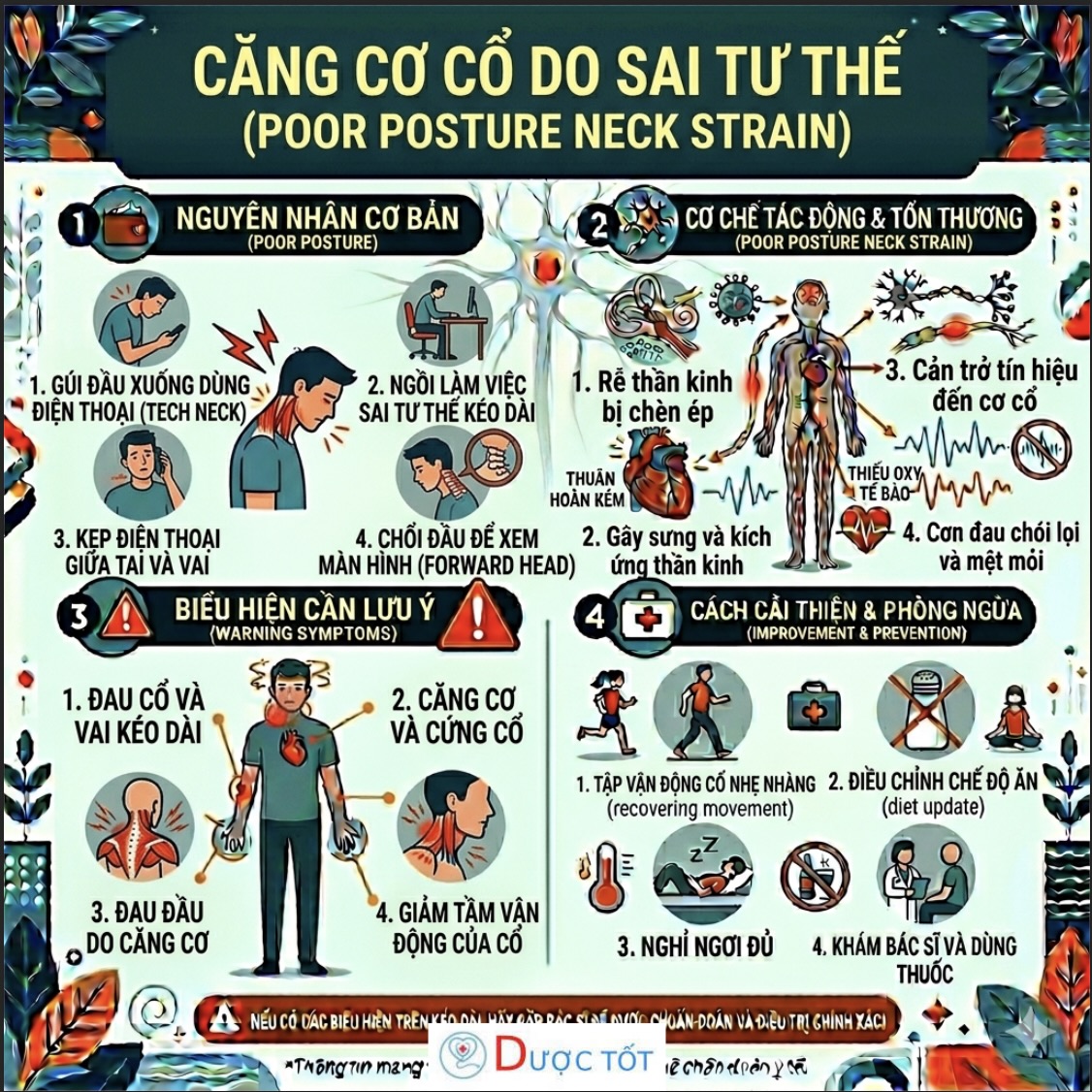 Căng cơ cổ do sai tư thế