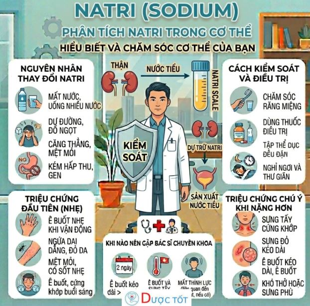 NATRI – CHỈ SỐ QUAN TRỌNG QUYẾT ĐỊNH CÂN BẰNG NƯỚC CƠ THỂ
