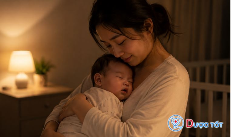 Trẻ sơ sinh mất ngủ ban đêm – Nguyên nhân và cách xử lý