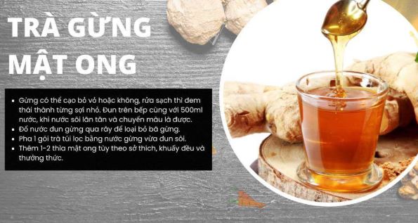Trà gừng mật ong Trà gừng mật ong