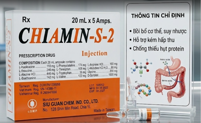Công dụng Chiamin-S-2 Công dụng Chiamin-S-2