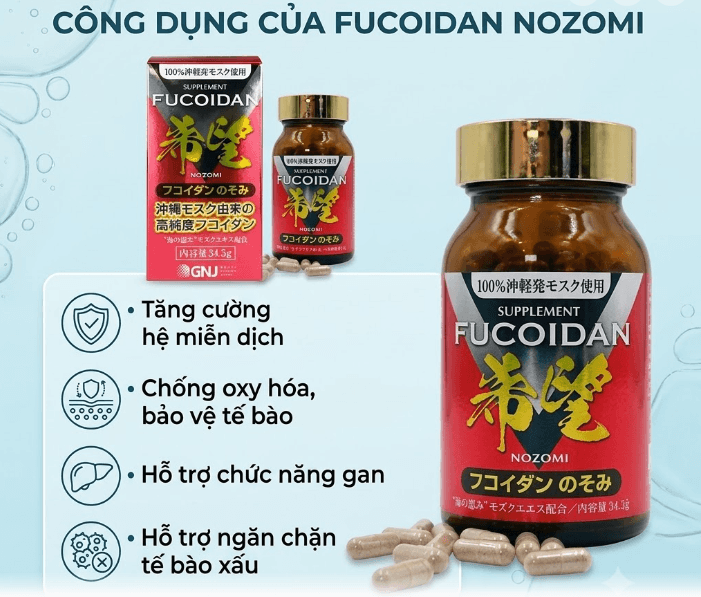 Viên uống Mozuku Fucoidan Nozomi Nhật Bản (hộp 150 viên)