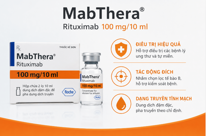 Thuốc Mabthera 100mg/10ml