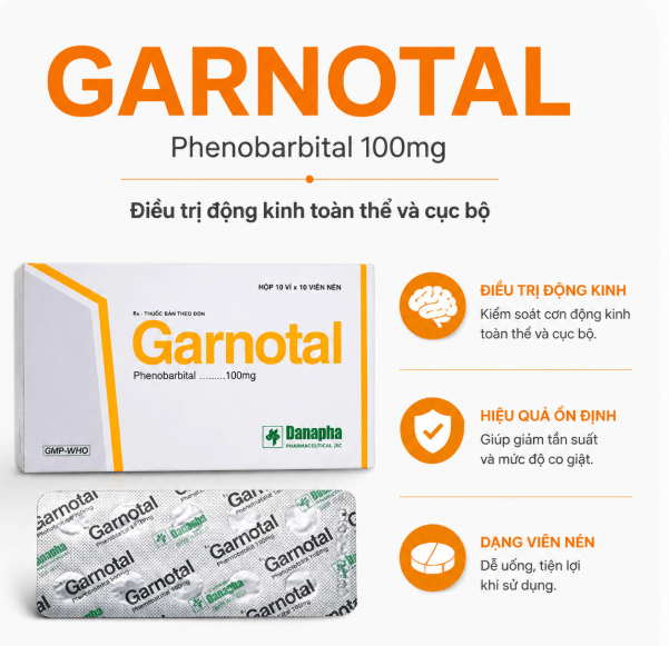 Thuốc Garnotal 100mg Danaphar