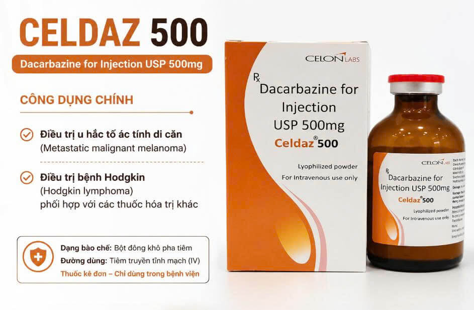 Thuốc Celdaz 500 điều trị ung thư hạch Hodgkin