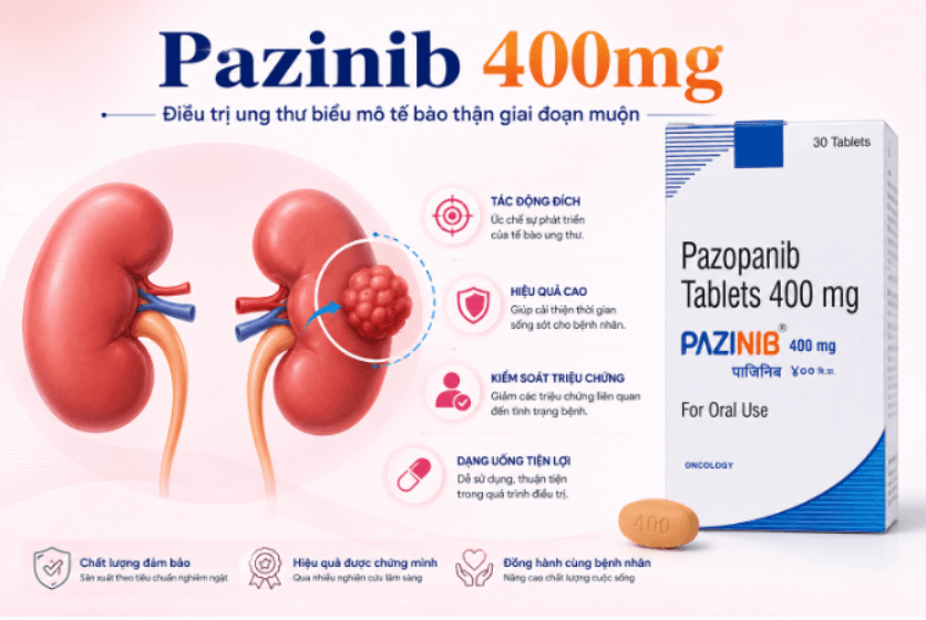 Công dụng thuốc Pazinib 400mg Công dụng thuốc Pazinib 400mg