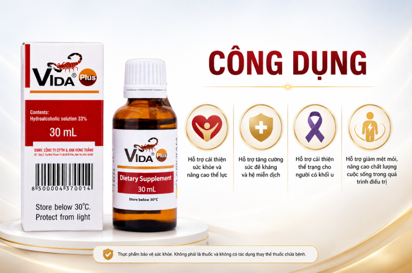 Công dụng của thuốc Vida Plus 30ml hỗ trợ sức khoẻ