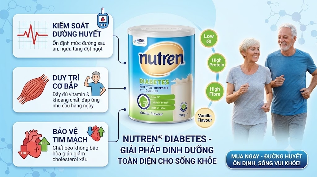 công dụng sữa bột nutren diabetes 770g công dụng sữa bột nutren diabetes 770g