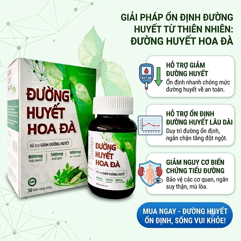 Tác dụng Đường huyết Hoa Đà
