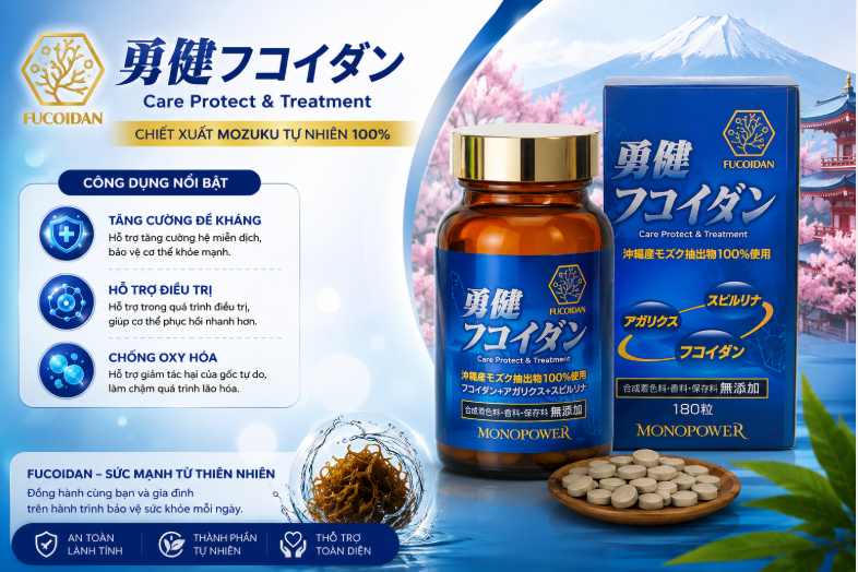 Thực phẩm bảo vệ sức khỏe Yuken Fucoidan hỗ trợ ung thư