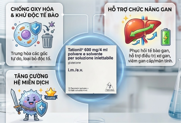 Công dụng Tationil 600mg/4ml