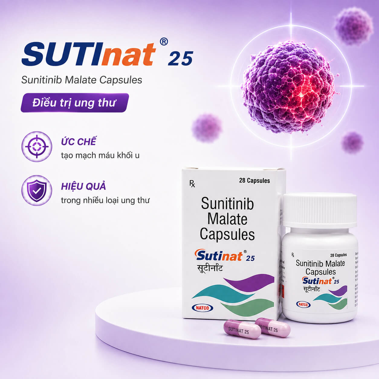 Thuốc điều trị ung thư Sutinat 25