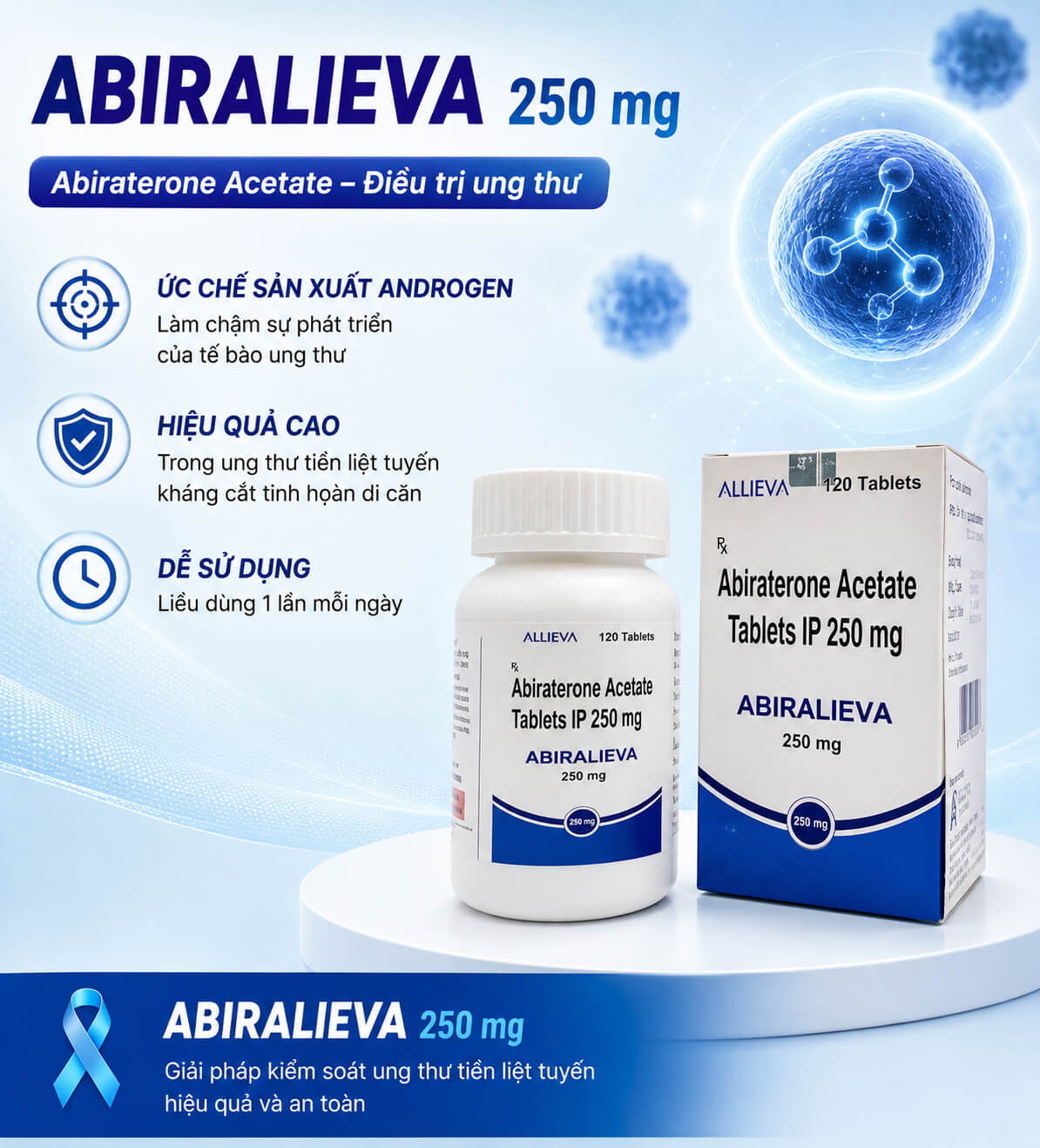 Thuốc điều trị ung thư Abiralieva 250mg Thuốc điều trị ung thư Abiralieva 250mg