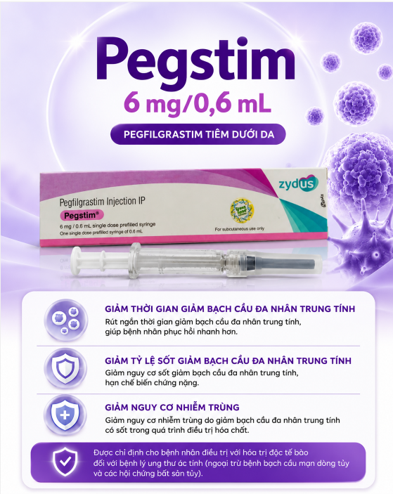 Chỉ định thuốc Pegstim 6mg/0,6ml