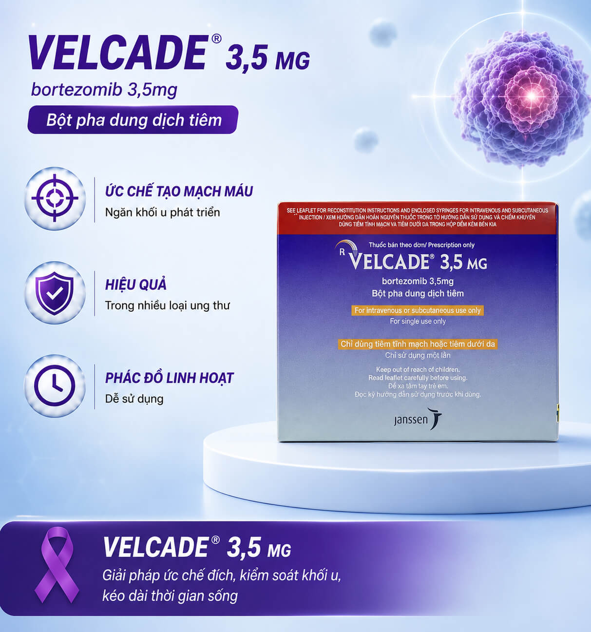 Thuốc điều trị ung thư Velcade 3.5mg