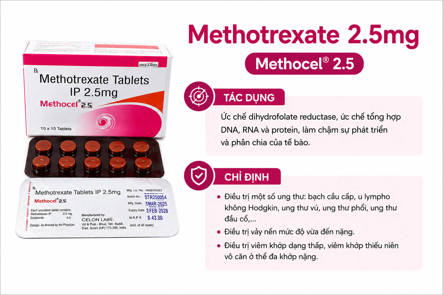 Công dụng thuốc Methocel 2.5