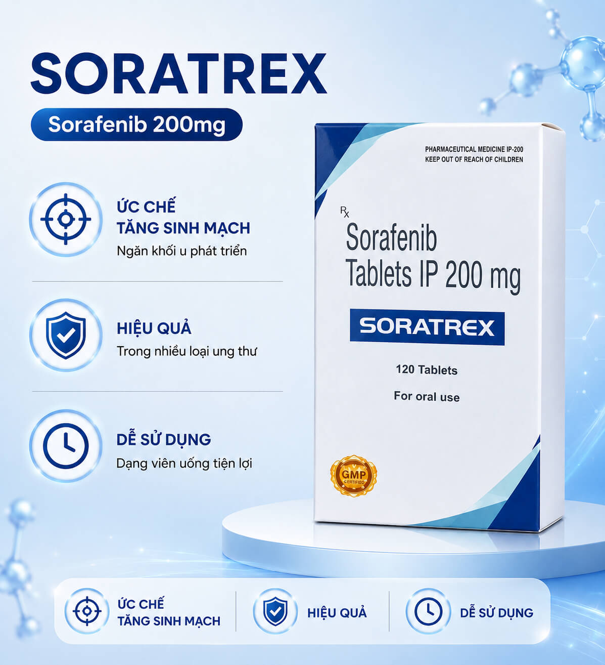 Thuốc điều trị ung thư Soratrex 200mg