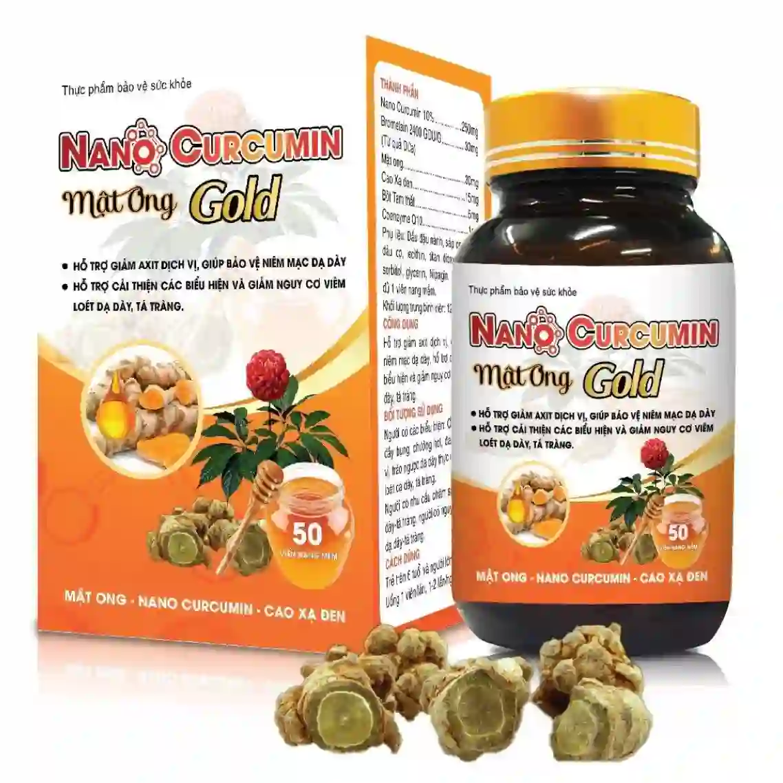 Bảo vệ dạ dày nano curcumin mật ong gold mekong (c/50v)