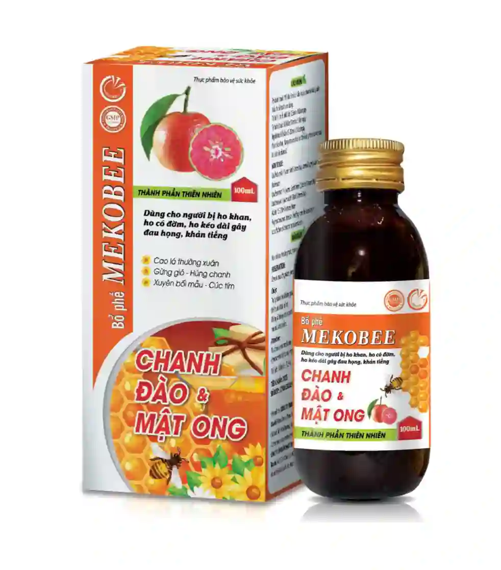 Bổ phế mekobee chanh đào và mật ong mekong (c/100ml)