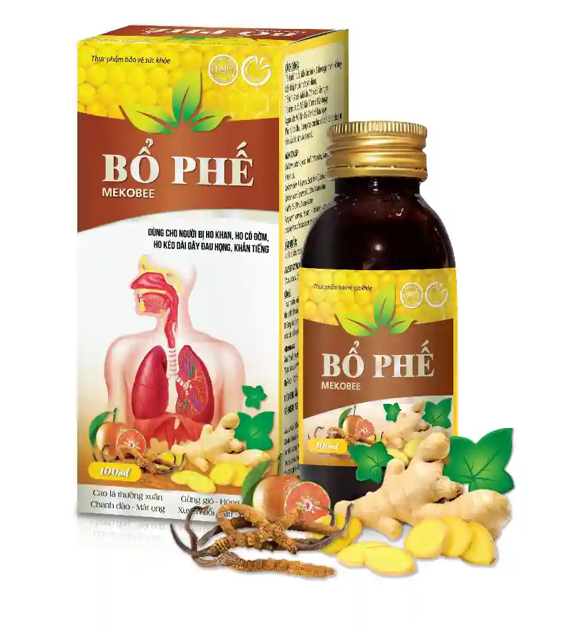 SIRO BỔ PHẾ MEKOBEE - CHAI MÀU NÂU (Chai 100ml)