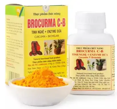 Tinh nghệ dứa Brocuma C-B - Tinh nghệ Curcumin kết hợp Enzyme Dứa tăng hiệu quả hấp thu hơn 100 lần