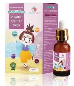 Siro Momotarou Vitamin D3 MK7 Drop - hỗ trợ hấp thụ calci giúp tăng trưởng chiều cao vượt trội