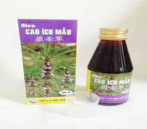 Siro Cao Ích Mẫu kinh nguyệt không đều, đau bụng kinh