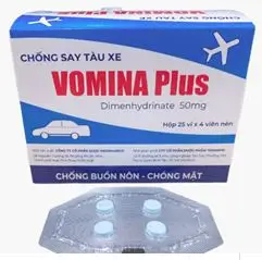 Vomina 50 trị chóng mặt, buồn nôn (25 vỉ x 4 viên)