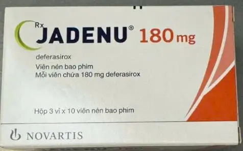 Thuốc Jadenu 180mg điều trị quá tải sắt mạn tính đòi hỏi liệu pháp thải sắt