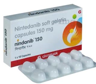 Thuốc Nindanib 150 Glenmark 1 vỉ x 10 viên điều trị ung thư phổi