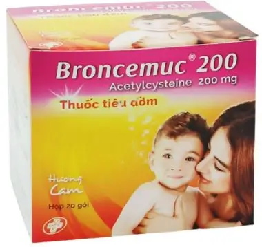 Thuốc Broncemuc 200 tiêu đờm điều trị viêm phế quản