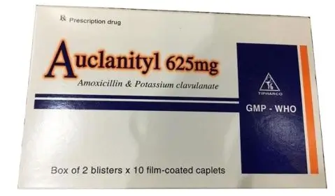 Auclanityl 625ng Tipharco (Hộp 2 vỉ x 10 viên)