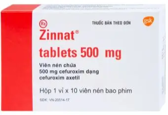 Thuốc Zinnat 500mg GSK điều trị các chứng nhiễm khuẩn viêm tai giữa viêm xoang