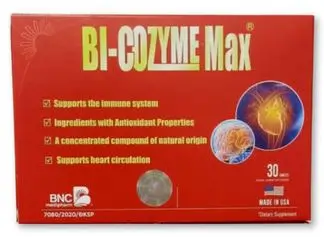 Viên uống Bi-Cozyme Max hỗ trợ giảm mỡ máu, chống xơ vữa động mạch (Hộp 30 viên)