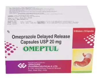 Thuốc Omeptul 20mg Gracure điều trị trào ngược dịch dạ dày - thực quản, loét dạ dày tá tràng