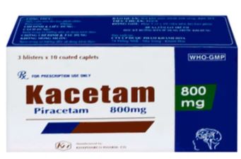Viên nén Kacetam 800mg Khapharco điều trị rung giật cơ có nguồn gốc vỏ não, thiếu máu não