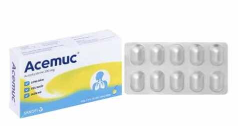 Acemuc Acetylcystein 200mg Sanofi (Hộp/30viên Nang)