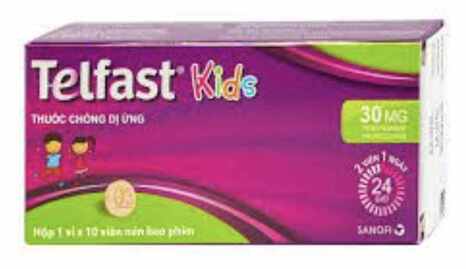 Telfast Kids Fexofenadin 30mg Sanofi (Hộp/10 Viên Nén)