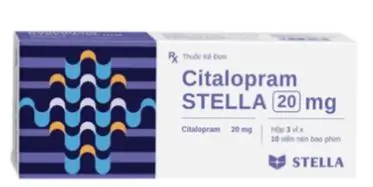Thuốc Citalopram Stella 20mg điều trị các đợt trầm cảm nặng, rối loạn hoảng loạn (3 vỉ x 10 viên)