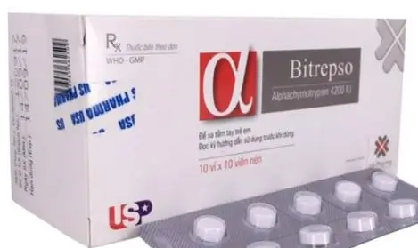 Thuốc Bitrepso (10 vỉ x 10 viên) kháng viêm, tiêu nhầy
