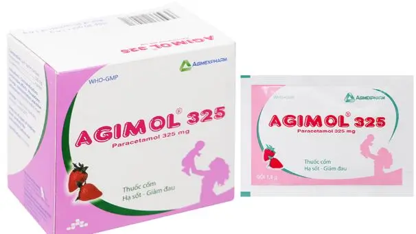 Thuốc cốm Agimol 325 giảm đau, hạ sốt (30 gói x 1.6g)