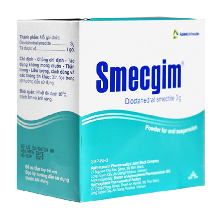 Smecgim - Hộp 30 gói - Agimexpharm