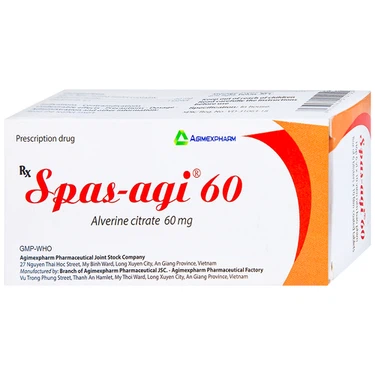 Thuốc Spas-agi 60 Agimexpharm điều trị chống đau do co thắt cơ trơn (30 viên)