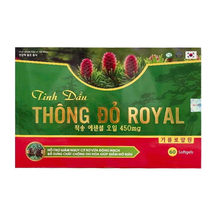 TINH DẦU THÔNG ĐỎ ROYAL (10 viên/vỉ x 6 vỉ/hộp) 