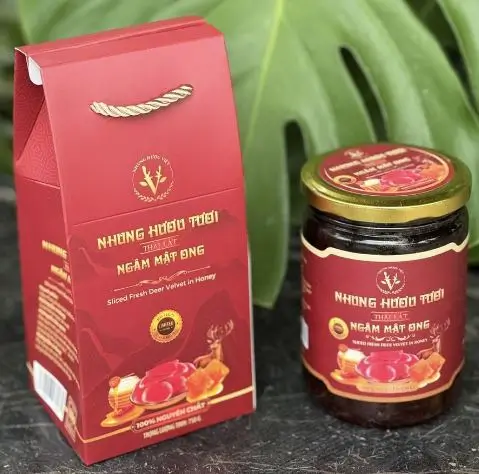 Nhung Hươu Tươi Thái Lát Ngâm Mật Ong 750g