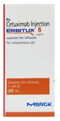 Thuốc Erbitux 5mg/ml Merck điều trị cho bệnh nhân bị ung thư đại - trực tràng, ung thư tế bào vảy vùng đầu và cổ (20ml)
