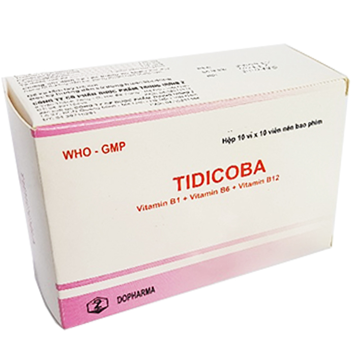 Tidicoba, điều trị đau dây thần kinh, thiếu máu do thiếu vitamin B