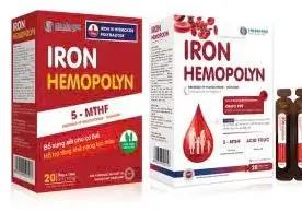 Iron Hemopolyn - siro bổ sung sắt, giúp giảm nguy cơ thiếu máu cho bà bầu, trẻ em (Hộp 20 ống x 10ml)