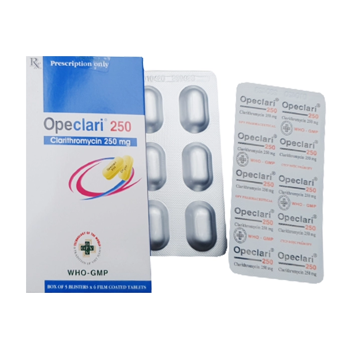 Opeclari 250mg OPV 5 vỉ x 6 viên – Điều trị các nhiễm khuẩn