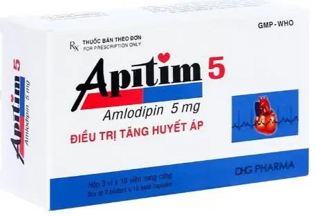 Thuốc Apitim 5 trị tăng huyết áp, đau thắt ngực (3 vỉ x 10 viên)